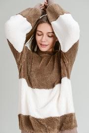 Striped Faux-fur Sweater