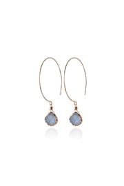  Kelly Blue Druzy Hoops