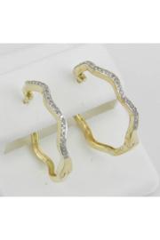  Yellow Gold Diamond Hoop Earrings Diamond Hoops Huggies Gift