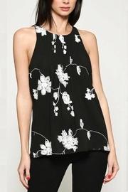  Embroidered Chiffon Top