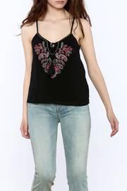  Black Embroidered Sleeveless Top