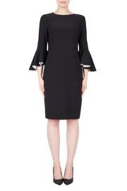  Dress With Contrast Ruffle Sleeve