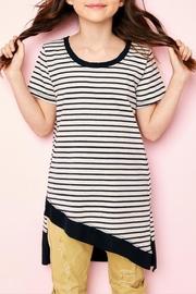  Asymmertrical Striped Top