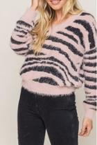  Fuzzy Zebra Sweater