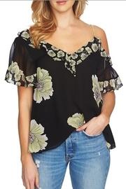  Printed Shouldercut Blouse
