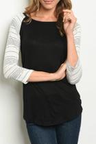  Black Striped Tee