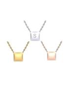  Engraved Square Necklace