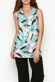  Blue Printed Tunic Tank