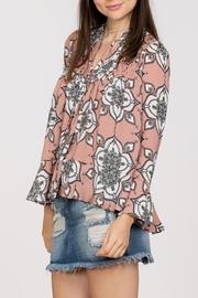  Textured Tie-front Top