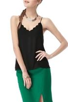  Scalop Neckline Top
