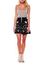  Embroidered Zipper Skirt