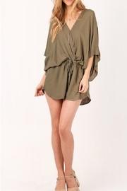  Batwing Drawstring Romper