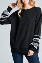  Black Pompom Sweater