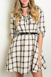  Cream Navy Dress