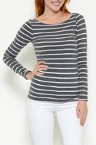  Charcoal Stripe Tee