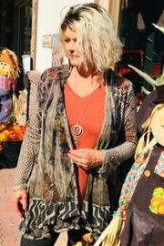 Ruffle-hem Print Cardi