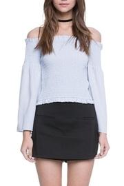  Smocked Off Shoulder Top