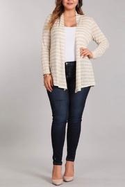  Taupe Striped Cardigan