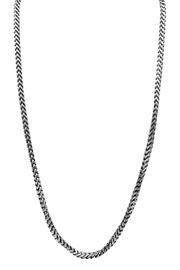  Gunmetal Hexagon Necklace