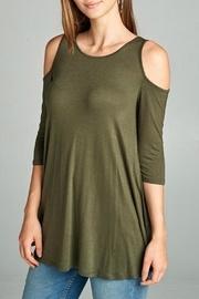  Basic Cold Shoulder Top