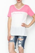  V Neck Printed Tee