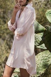 Chiffon Oversized Shirtdress
