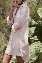  Chiffon Oversized Shirtdress