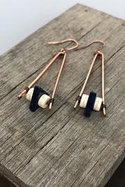  Copper/stone Dangle Earrings