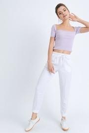  White Drawstring Pants