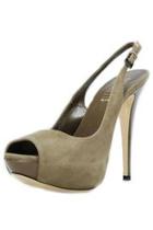  Taupe Suede Slingback