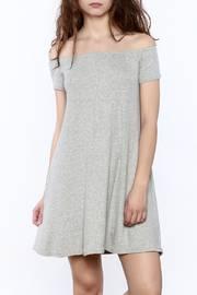 Ribbed Off-shoulder Dress