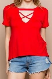  Crisscross V-neck Tee