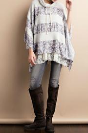  Printed Knit Poncho