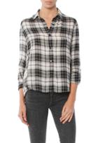 Generation Love Calvin Plaid Shirt With Pleated Back