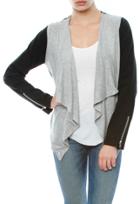 Jet By John Eshaya Drape Front Canvas Jacket