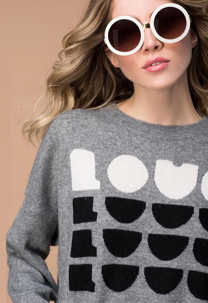 27 Miles Malibu Amily Long Sleeve Crewneck Sweater