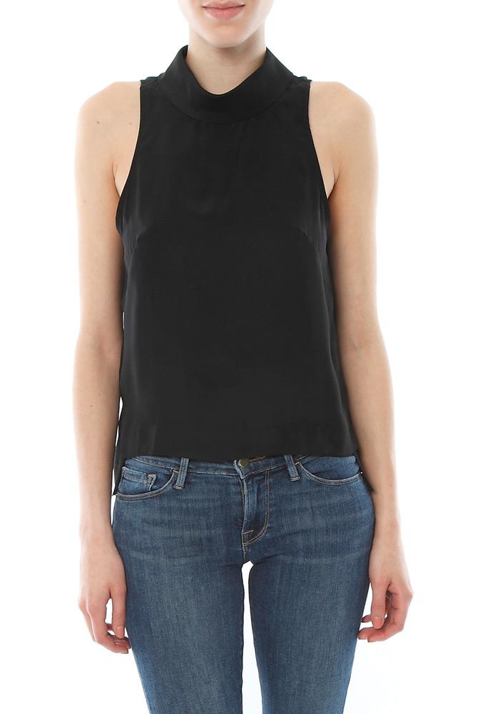 Emerson Thorpe Lina Mock Neck Sleeveless Blouse
