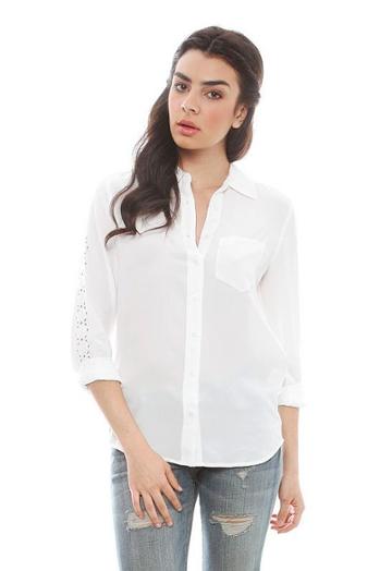 Equipment Brett Blouse With Cardinal Embroidery