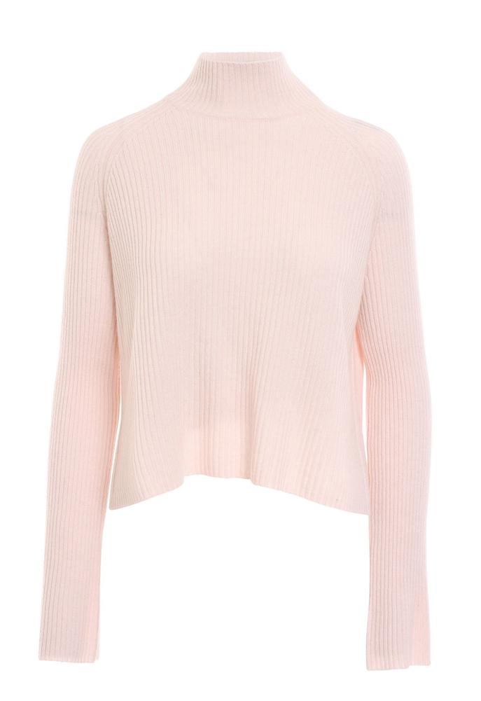 Minnie Rose Ribbed Mock Turtleneck