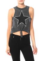 Chaser Star Triblend Tie Front Muscle Tee