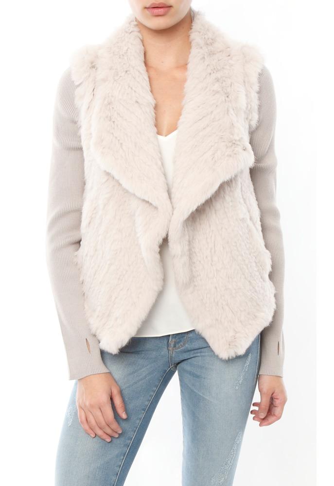 June Fur Knit Sleeeve Jacket