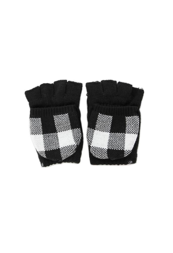 Plush Plaid Texting Mittens