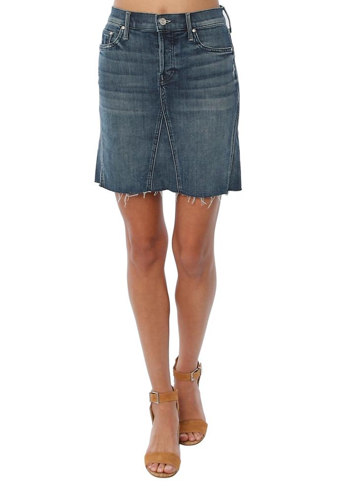 Mother The Four Points Mini Fray Skirt