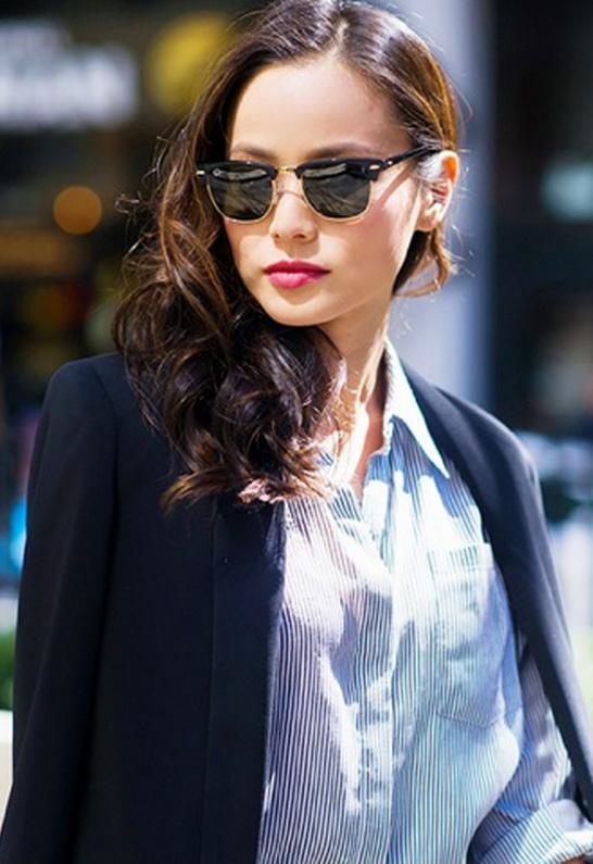 Ray-ban Rb3016 Clubmaster 49mm Sunglasses As Seen On Jamie Chung