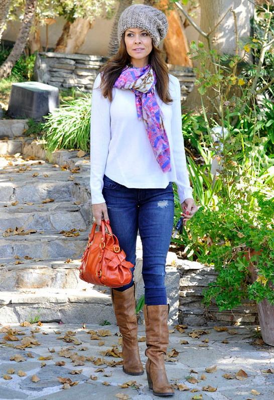 Songbird Cashmere Raglan Sleeve Crew Sweater As Seen On Brooke Burke
