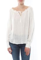 Frame Denim Le Ruffle Drawcord Shirt