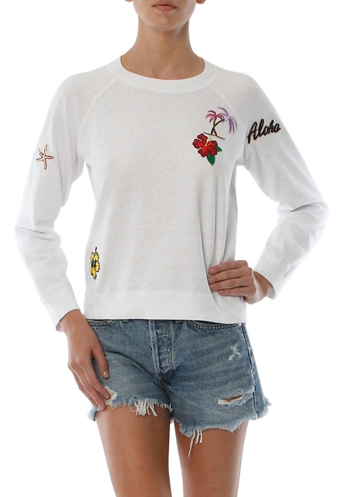 Monrow Vintage Raglan With Island Patches