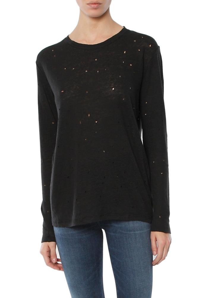Iro Marvina Long Sleeve Destroyed T-shirt