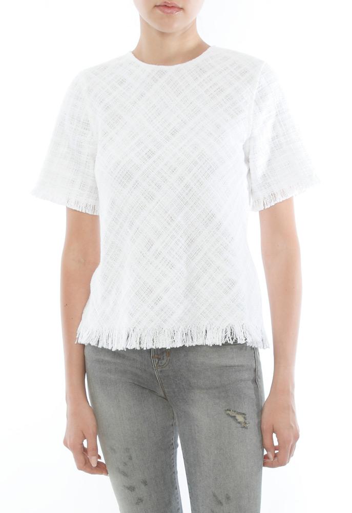 Alexis Theodore Top With Fringe Trim