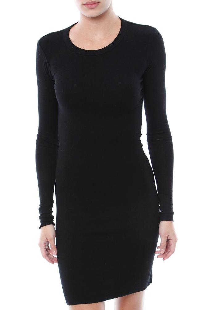 Enza Costa Long Sleeve Rib Mini Dress